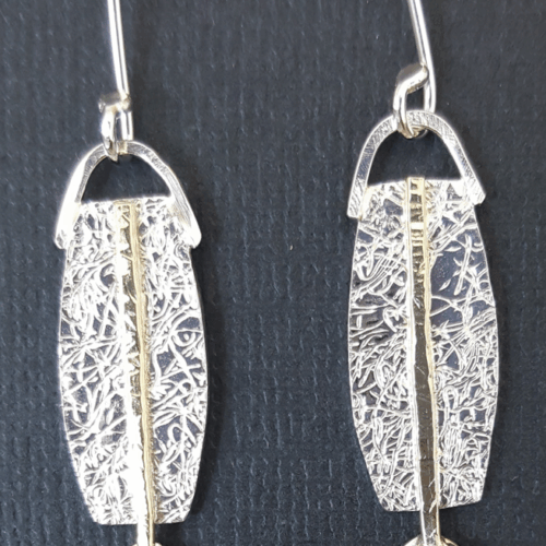 Gold Silver Fire Sapphire Drops