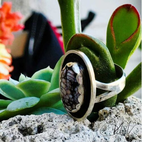 Fozzilized Snakeskin Ring